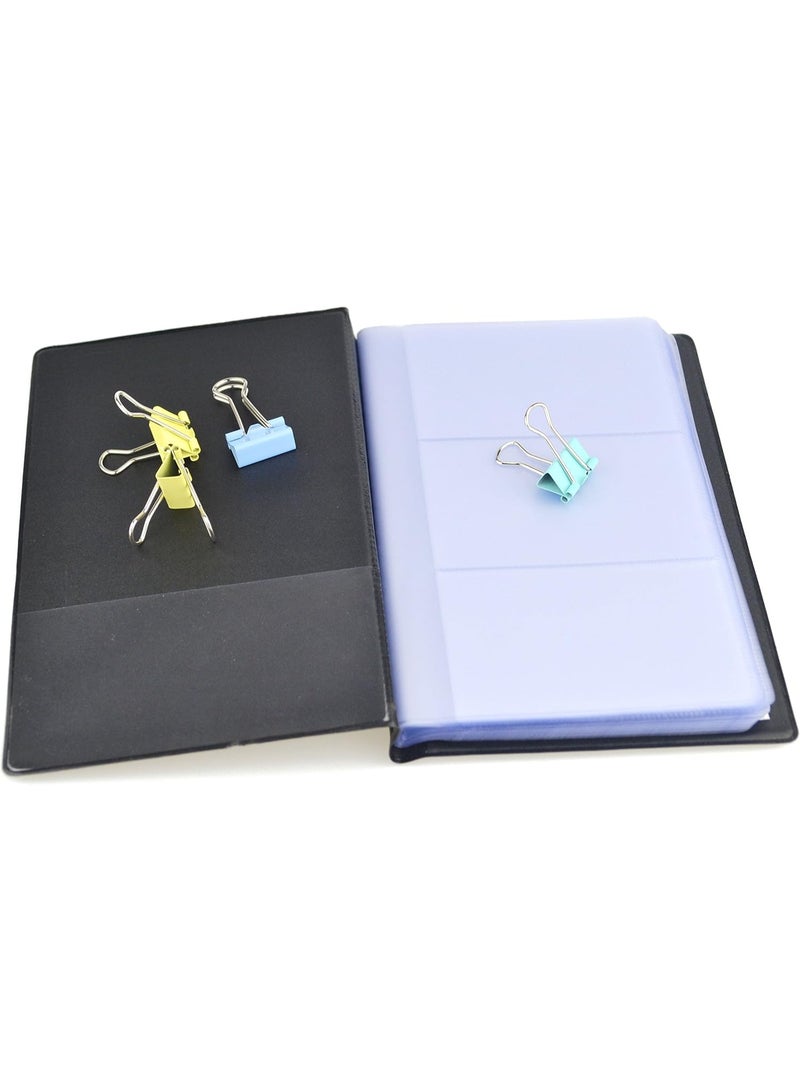 Business Card Book Holder Name Card Organizer Professional Office Journal Namecard Holder Organizer Holds 240 Cards - Black - Image 4